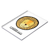 Personalisiert Kids Lion Jungle Tiername Notizblock (Linke Seite)