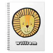 Personalisiert Kids Lion Jungle Tiername Notizblock (Vorderseite)