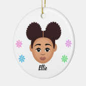 Personalisiert Kids Natural Hair Keramik Ornament (Links)