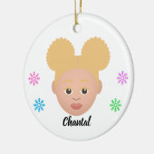 Personalisiert Kids Natural Hair Keramik Ornament (Links)