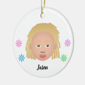 Personalisiert Kids Natural Hair Keramik Ornament (Links)