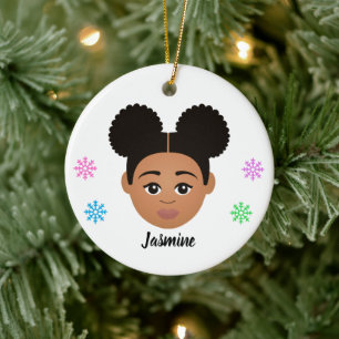 Personalisiert Kids Natural Hair Keramik Ornament