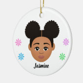Personalisiert Kids Natural Hair Keramik Ornament (Links)