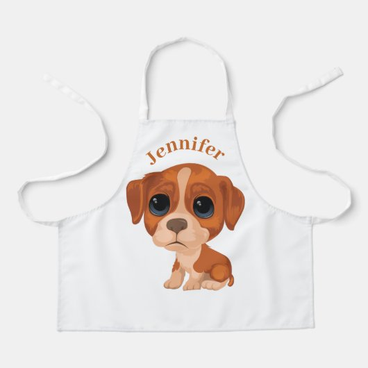 Personalisiert Kids Niedlich Puppy All-over Print  Schürze (Vorderseite)