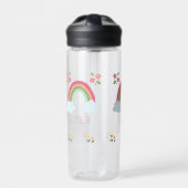 Personalisiert Kids Niedliche Regenbogenschule Trinkflasche (Vorderseite)