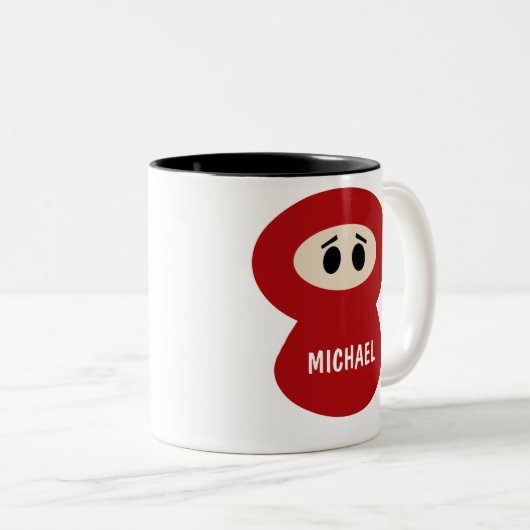Personalisiert Kids Ninja Tasse (VorderseiteRechts)