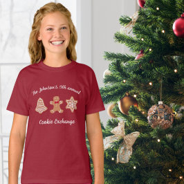 Personalisiert Kids Shirt Weihnachts-Cookie-Exchan