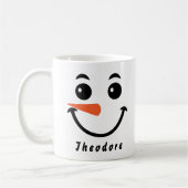 Personalisiert Kids Snowman Face Kaffeetasse (Links)