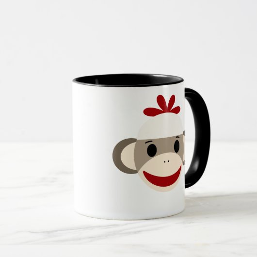 Personalisiert Kids Sock Monkey Tasse (VorderseiteRechts)