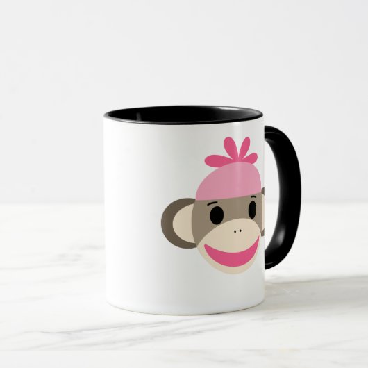 Personalisiert Kids Sock Monkey Tasse (VorderseiteRechts)