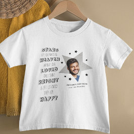 Personalisiert Kids Star Foto Memorial T - Shirt