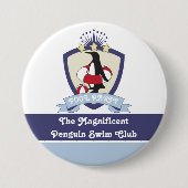 Personalisiert Kids Swimming Club Wappen Niedlich  Button (Vorderseite)