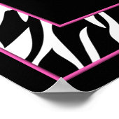 Personalisiert Kids Wall Decke - Zebra und Rosa Poster (Ecke)