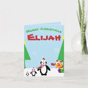Personalisiert Kids Weihnachtsnachtsnachtskarte Karte