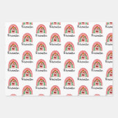 Personalisiert Kids Weihnachtswrapping Paper Sheet Geschenkpapier Set (Vorderseite)
