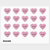 Personalisiert Kids Zebra Heart Stickers (Blatt)