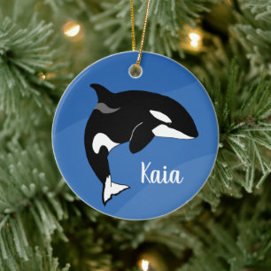 Personalisiert Killer Whale Orca Keramik Ornament