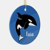 Personalisiert Killer Whale Orca Keramik Ornament (Rechts)