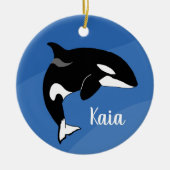 Personalisiert Killer Whale Orca Keramik Ornament (Vorne)
