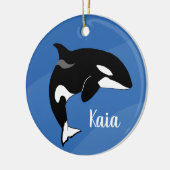 Personalisiert Killer Whale Orca Keramik Ornament (Links)