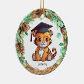 Personalisiert Kindergarten Abschluss Tiger Cub Keramik Ornament (Rechts)