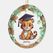 Personalisiert Kindergarten Abschluss Tiger Cub Keramik Ornament (Links)