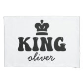 Personalisiert King and Queen Couple Kissenbezug (Vorderseite-Links)