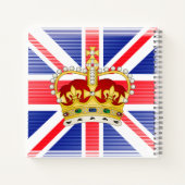 Personalisiert King Charles III Monogram und Crown Notizblock (Rückseite)