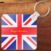 Personalisiert King Charles III Monogram und Crown Schlüsselanhänger (Rückseite)