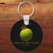 Personalisiert King of The Court Tennis Schlüssela Schlüsselanhänger (Vorderseite)