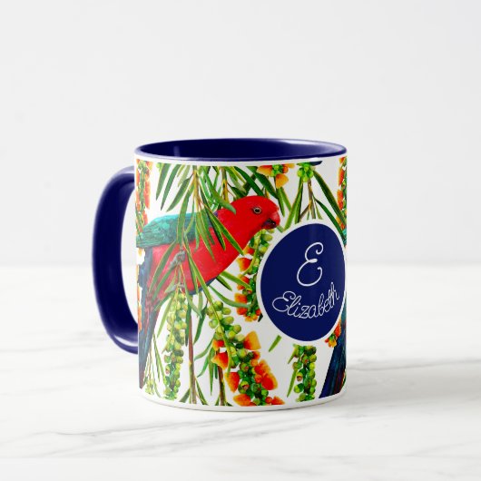 Personalisiert King Parrot Pattern Tasse (Vorderseite Links)