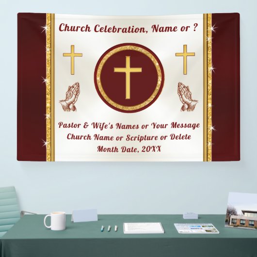 Personalisiert, Kirchenbanner für JEDEN URLAUB Banner (Messe)
