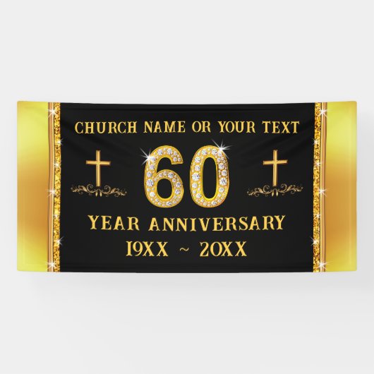 Personalisiert, Kirchenfeier, 60. Banner (Horizontal)