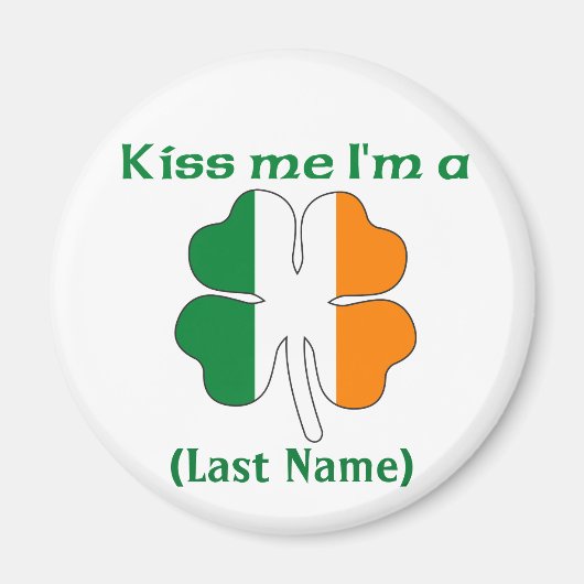 Personalisiert Kiss Me Ich bin Irish Magnet (Vorne)