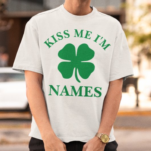 Personalisiert Kiss Me St. Patrick's Day T-Shirt