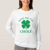 Personalisiert Kiss Me St. Patrick's Day T-Shirt (Vorderseite)