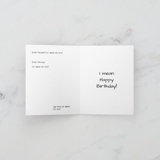 Personalisiert Kiss My Putt Karte (Innenseite)