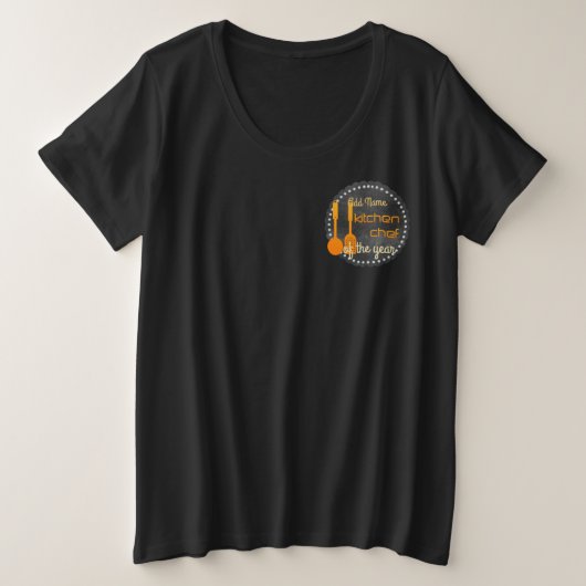 Personalisiert Kitchen Koch des Jahres T - Shirt (Design vorne)