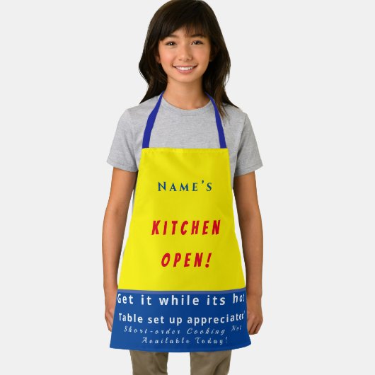 Personalisiert Kitchen Open + 3Comments Funny Apro Schürze (Insitu)
