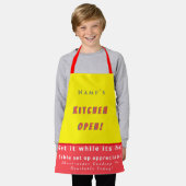 Personalisiert Kitchen Open + 3Comments Funny Apro Schürze (Getragen)