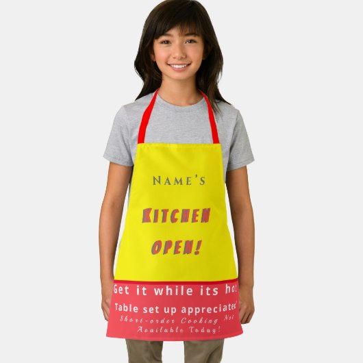 Personalisiert Kitchen Open + 3Comments Funny Apro Schürze (Insitu)