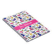 Personalisiert Kitchen Utensitic Muster Name Notizblock (Rechte Seite)