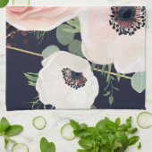 Personalisiert Kitetücher Geometric Garden Navy Geschirrtuch (Gefaltet)