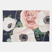 Personalisiert Kitetücher Geometric Garden Navy Geschirrtuch (Horizontal)