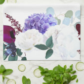 Personalisiert Kitetücher Lavendel Hibiskus Geschirrtuch (Gefaltet)