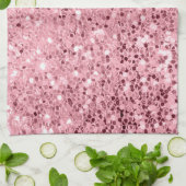 Personalisiert Kitetücher Rose Gold Glitzer Geschirrtuch (Gefaltet)