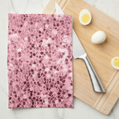 Personalisiert Kitetücher Rose Gold Glitzer Geschirrtuch (Viertel Falte)