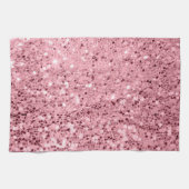 Personalisiert Kitetücher Rose Gold Glitzer Geschirrtuch (Horizontal)