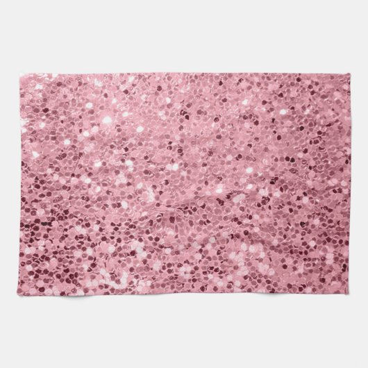 Personalisiert Kitetücher Rose Gold Glitzer Geschirrtuch (Horizontal)