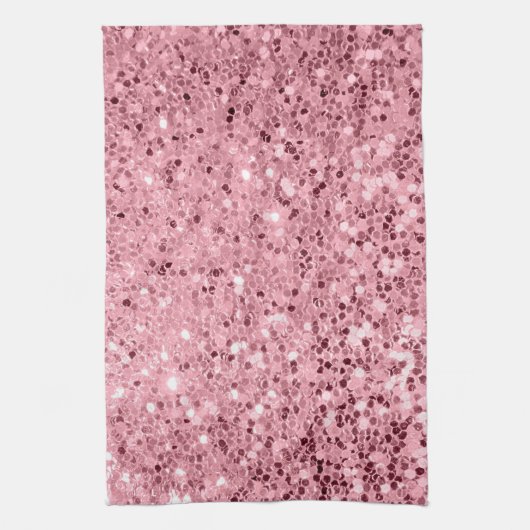 Personalisiert Kitetücher Rose Gold Glitzer Geschirrtuch (Vertikal)